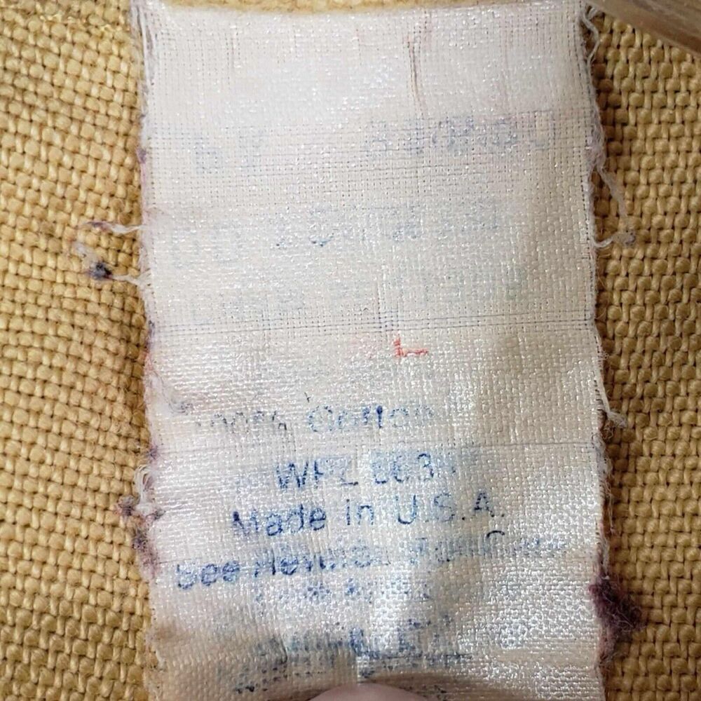 Woolrich Shirt Mens Size Large Long Sleeve Button Down Vintage Canvas Tan - Picture 9 of 11